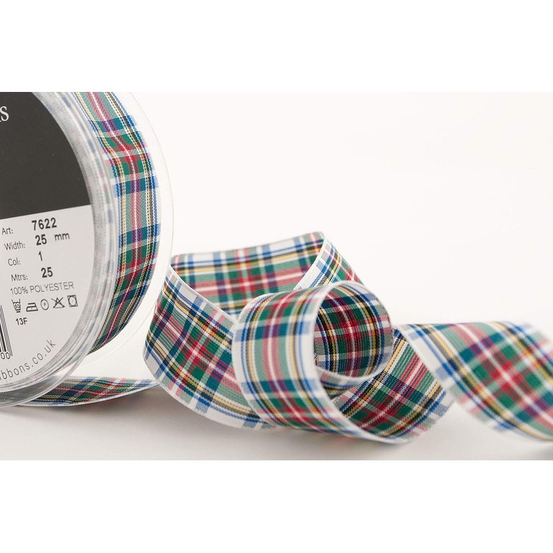 Berisfords 7622-DS-25 25mm x 25m reel of Berisfords Dress Stewart