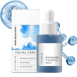 Anti-Aging Copper Peptide Serum,Copper Peptides Serum For Face,Hyaluronic Acid & Wrinkle Reduction,Fine Lines,Repair Damaged Skin,Promotes Radiant Skin,Hydrating S-erum Face For Women & Men,30ml