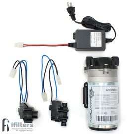 Booster Pump Kit for Reverse Osmosis RO DI Systems Up To 100 GPD, Complete Kit W/All Components & Hoses, 1/4" QC Ports