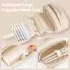 Large Capacity Pencil Case,Retractable Pen Pouch Stationery Organizer,Big Capacity Drawable