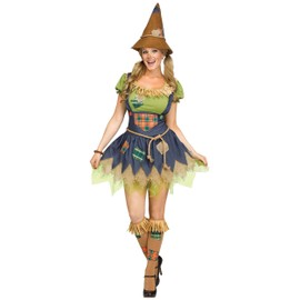 Fun World Women's Scarecrow Adult Costume, Multi, M/L Size 10-14