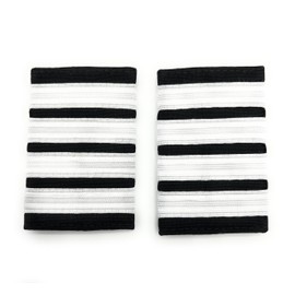 Uniform Store London Pilot Captain, Silver Strips Epaulettes, Pilot Airline, First Officer 4 Bars R829-04
