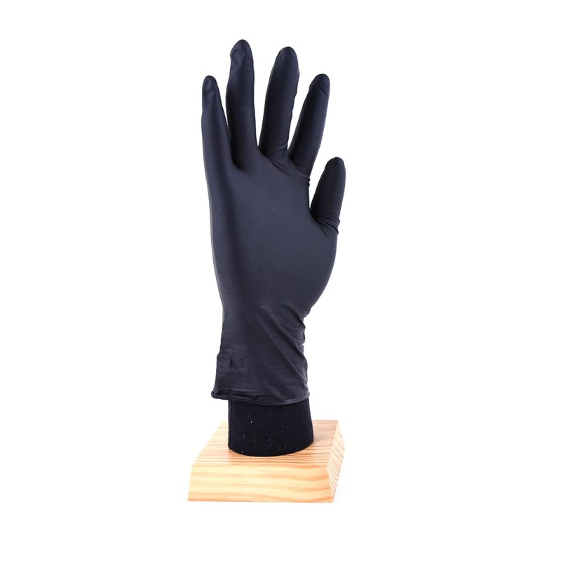 Latex Free Disposable Nitrile Gloves - 8 Mil Thick Black