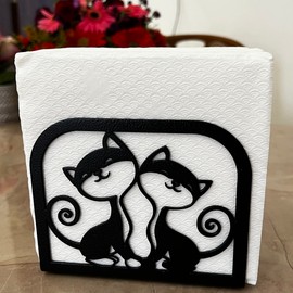 HeavenlyKraft Napkin Holder Dispenser kitchen decor Paper Napkin Holder Modern Napkin Holder tissue holder for dining table napkin holder kitchen napkin stand farmhouse table napkin holder Kitten Art