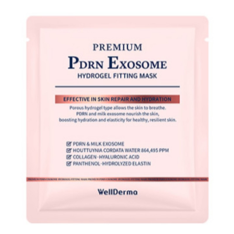 WellDerma Mask Pack PDRN Exosome Hydrogel Fitting 4 Sheets BNS