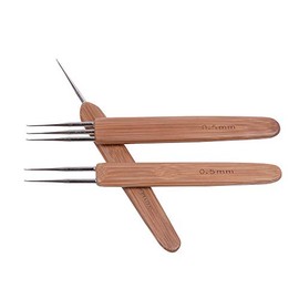 Dreadlocks Crochet Hook for Hair, Crochet Hook Dreads for Braid Craft, Dreadlocks Crochet Hooks 0.5 mm, 3 Pieces/Set (1 Hook, 2 Hooks, 3 Hooks)