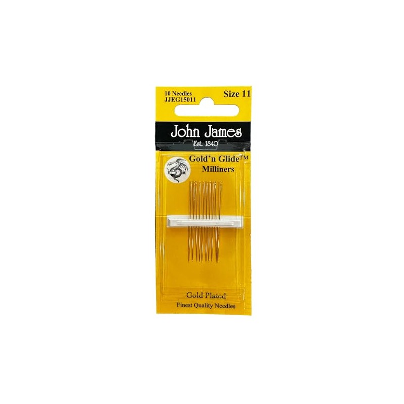 Gold'N Glide Milliners Agujas - Tamaño 11 10/paquete