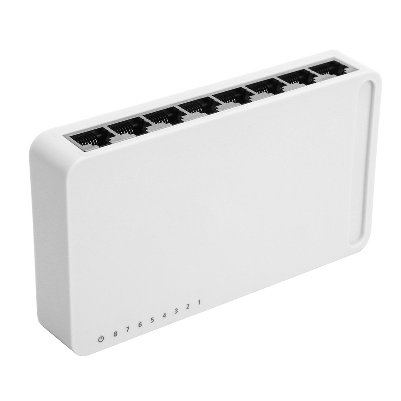 8‑Port Gigabit Ethernet Switch Network Switch Adapter RJ4510/100/1000mbps 100‑240VEU Plug