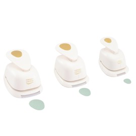 Vaessen Creative Craft Paper Punch - Eggs - 3 Pcs - Various Sizes - Circle Cutter for Crafting and Card Making