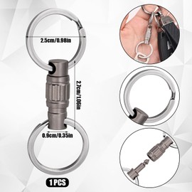 NQEUEPN Quick Release Keychain, Quick Detach Keychain Detachable Key Rings Titanium Quick Release Swivel Disconnect Keychain for Key Accessories DIY Crafts