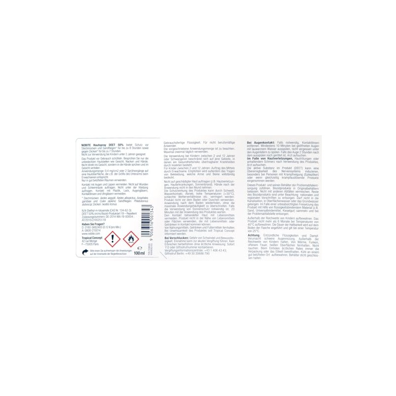 2 x NOBITE Hautspray 100 ML + 1 x NOBITE
