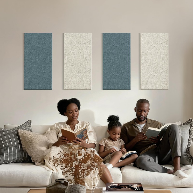 Reverbeon 4PCS Acoustic Panels, 24"x12" Fabric Acoustic Panels for Walls,