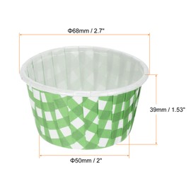 HARFINGTON 100 Pcs Standard Cupcake Liners Cupcake Cups Disposable Oven Safe Baking Pastry Cups for Party, Wedding, Green