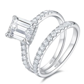 Newshe Jewellery Engagement Rings for Women Wedding Ring Set AAAAA Cz Solitaire Sterling Silver Oval 2.2Ct Size 4-13, stone, Moissanite