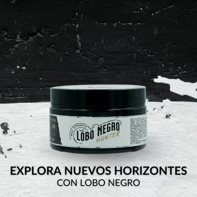 Cera Brillante Lobo Negro Hunter Cabello, Barba 85g