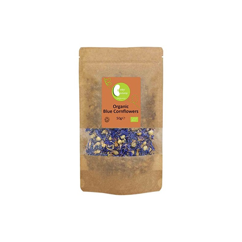Organic Blue Cornflowers - Certified Organic - by Busy Beans