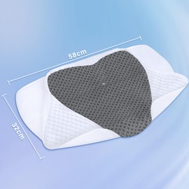 SAHEYER Cushion Cover, Skin-friendly Cotton Cushion Cover, Soft Comfortable Cushion Cover for 60 x 35.5 x 10/13 cm, Ergonomic Neck Pillow, Washable Cushion Cover with Smooth Zip