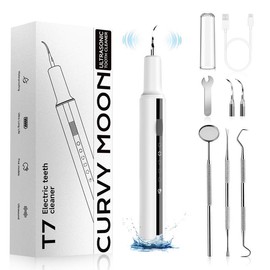 CURVY MOON Rechargeable Teeth Cleaning Tool with Replacement Head, Oral Irrigator, Tartar Remover & Teeth Cleaning Set Tooth Cleaner -  Dental Scaler