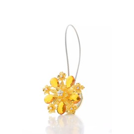 DÉCOPRO (TM) Magnetic Tieback with Daffodil Design, Color# GOLD [Sold Individually]