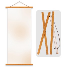 Ywlake Tenugui Magnetic Tapestry/Poster Hanger, B3, Wooden Poster Frame, Suitable for Photos, Maps, Prints, Posters, Home Decorations, Width 13.8 inches (35 cm), Teakwood, 1 Set