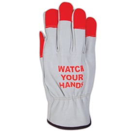 MAGID B6540EHVO-XL Roadmaster B6540EHVO/B6540EHVY Leather Drivers Gloves with Hi-Viz Fingertips, Slip On Cuff, X-Large, Hi/Vis Orange (Pack of 12)