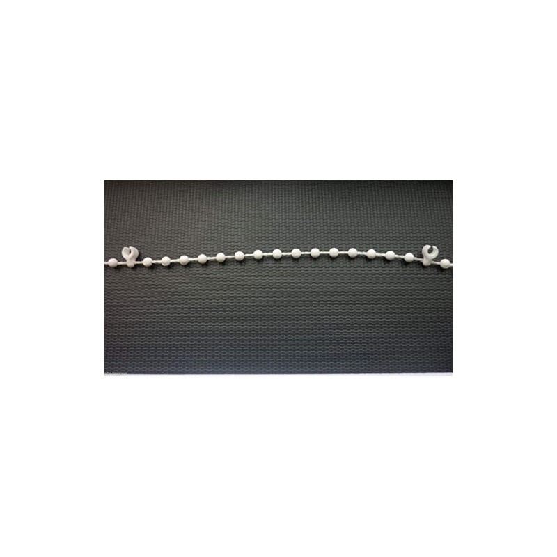 White Bottom Chain for 127mm/5" Vertical Blinds - 600 clips