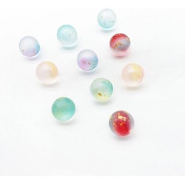 Galyacht 10Pcs Purple Glass Marbles Luminous Glass Ball 12MM Colorful Glass Marbles Kids Toy Vase Filler Fish Tank Home Decor DIY Jewelry Accessories Aquarium Décor Thematic Ornaments