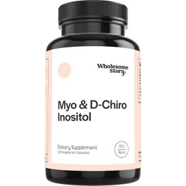 Myo-inositol y D-Chiro mezcla de inositol | Suministro de 30 días | Relación 40:1 más beneficiosa| Vitamina B8 | Fabricado en Estados Unidos (120 cápsulas)