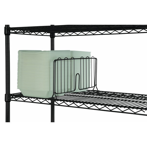14" Wide Black Wire Shelf Divider