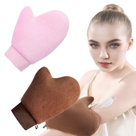 JEYORZY 2 Stück Mikrofaser Reinigungstuch Gesicht Abschminkhandschuh Mikrofaser Abschminkhandschuh Flanell Weicher Waschhandschuh Wiederverwendbare