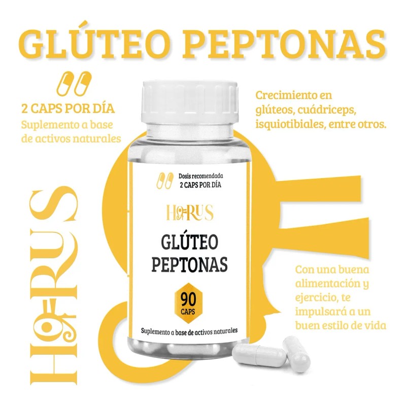 Suplemento Peptonas Crecimiento Muscular Glúteos 90cap Horus Sin Sabor