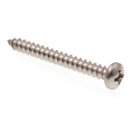 Prime-Line 9019947 Sheet Metal Screw, Self-Tapping, Pan Head Phillips, #8 X 1-1/2 in, Grade 18-8 Stainless Steel, Pack of 100