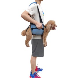 Dog Carry Sling, Emergency Backpack Pet Legs Support & Rehabilitation Dog Lift Harness for Nail Trimming, Dog Carrier for Senior Dogs Joint Injuries, Arthritis, Up and Down Stairs (Medium)