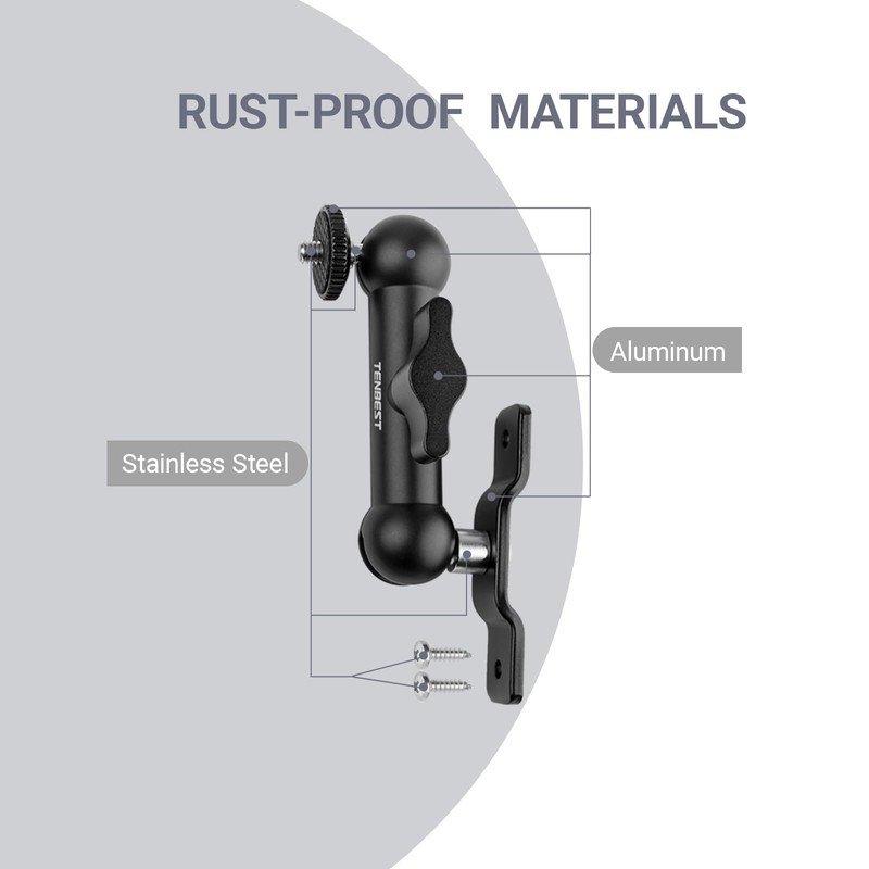 TENBEST Trail Camera Mounting Bracket, Rust-Proof Aluminum and Stainless Steel