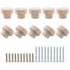 Unlorspy 10Pcs Round Unfinished Wooden Knobs,34mm/1.33" Diameter Round Unfinished Wood