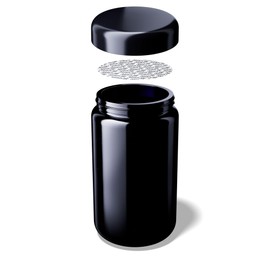 ANCEVIA MIRON Saturn 400 ml Wide Mouth Container - SM130016-204 Including Lid and Seal - EGA35A1A001-200 UV Glass, Airtight, Odourless, Storage Container, UV Protection, Storage Container