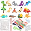 Allazone Children's Sewing Kit, Dinosaur DIY Felt Craft Set, Felt
