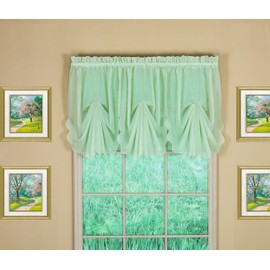 Today's Curtain Emelia Original Voile Fan Insert, Sage, 30" W x 40" L