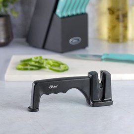Oster Trussville Knife Sharpener w/Slip Resistant Handle – Black