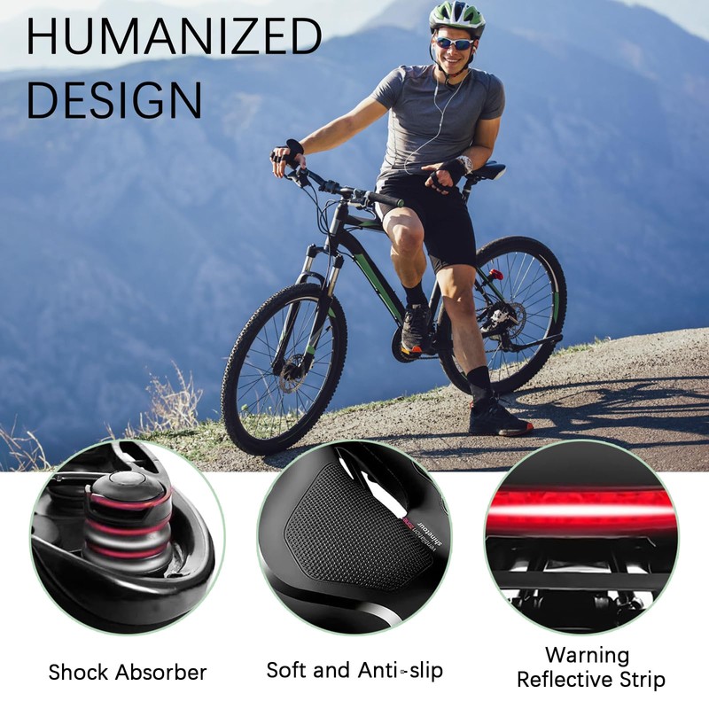 Bicycle Saddle Men Women Soft Shock Absorbing Breathable Bicycle Saddle
