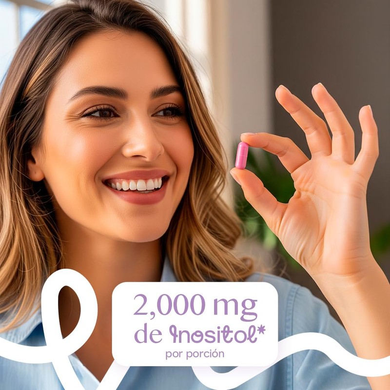 PinkV Suplemento de Inositol, DIM y D-Chiro con Marigold y
