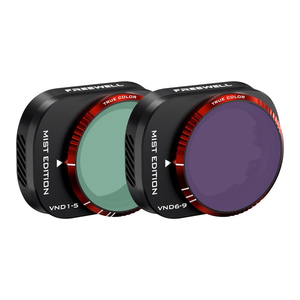 Freewell Variable ND (Mist Edition) VND1-5 Stop, VND6-9 Stop 2 Pack Run&Gun Camera Lens Filters Compatible with Mini 4 Pro