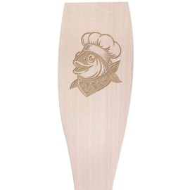 Large 'Fish Chef' Wooden Cooking Spatula (SA00023560)