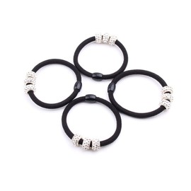 Ruihfas 10Pcs Women Girls Shiny Rhinestone Beads Hair Bands Scrunchies Korean Hair Ties Hair Accessories Ponytail Holder