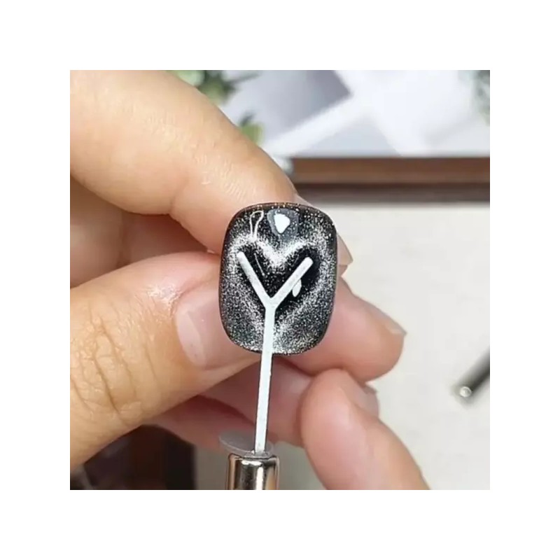 철 와이어 고양이 눈 자기 막대와 4pcs 네일 아트 자석