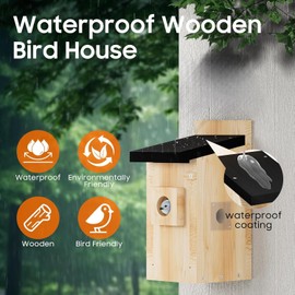Set of 2 Nesting Boxes for Wild Birds, Nesting Boxes for Birds for Outdoors, Weatherproof, Bird House for Hanging, Large Nest Robber-proof, Nesting Box for Tits, Sparrows, Robins, Budgies and