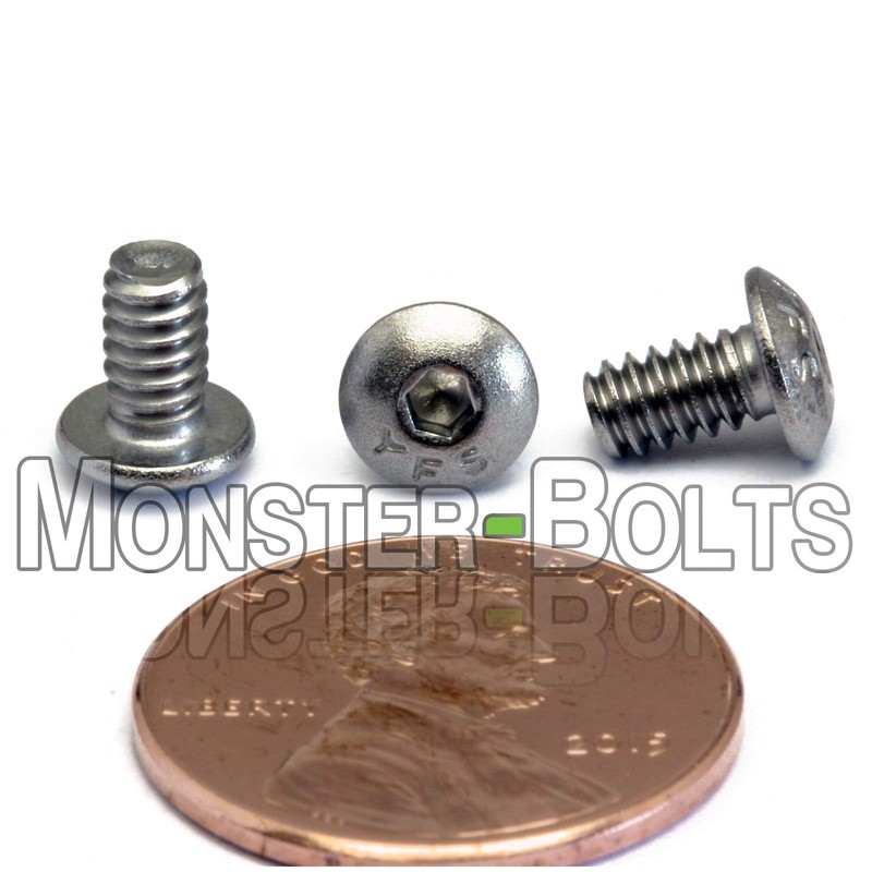 MonsterBolts - #6-32 x 1/4" Button Head Socket Cap Screws,
