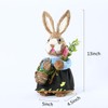 UAEYW Easter Straw Bunny Figurine Decorations,13 Inch Standing Rabbit Statue