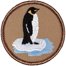 Penguin Patrol Patch - 2" Diameter Round Embroidered Patch