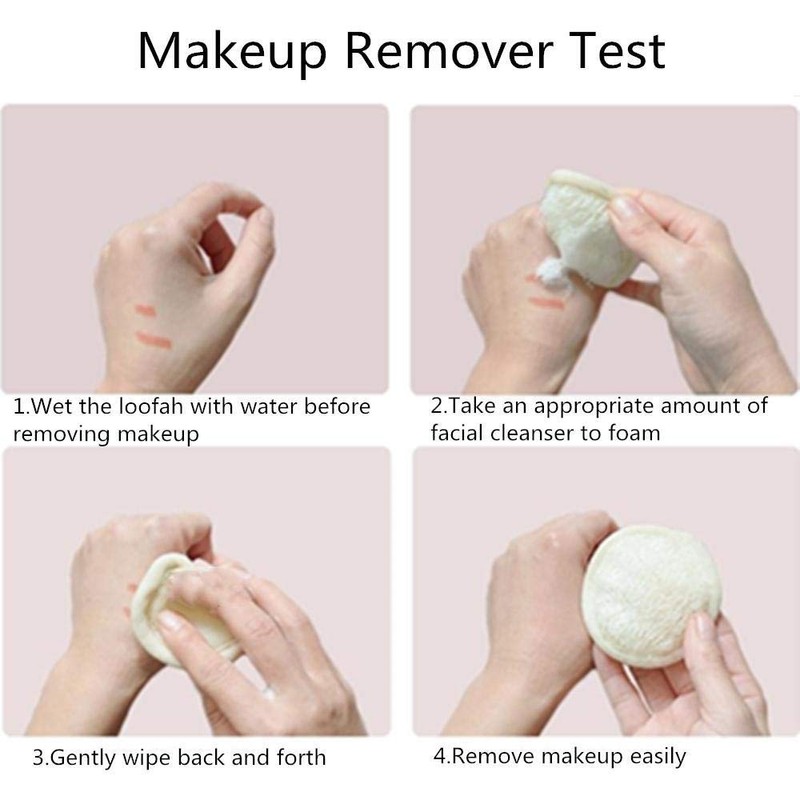 24PCS Makeup Removal Face Pads for Face Exfoliating Loofah Pads